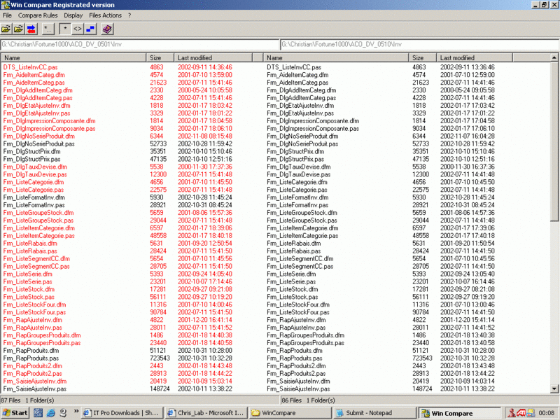 Win Compare Screenshot